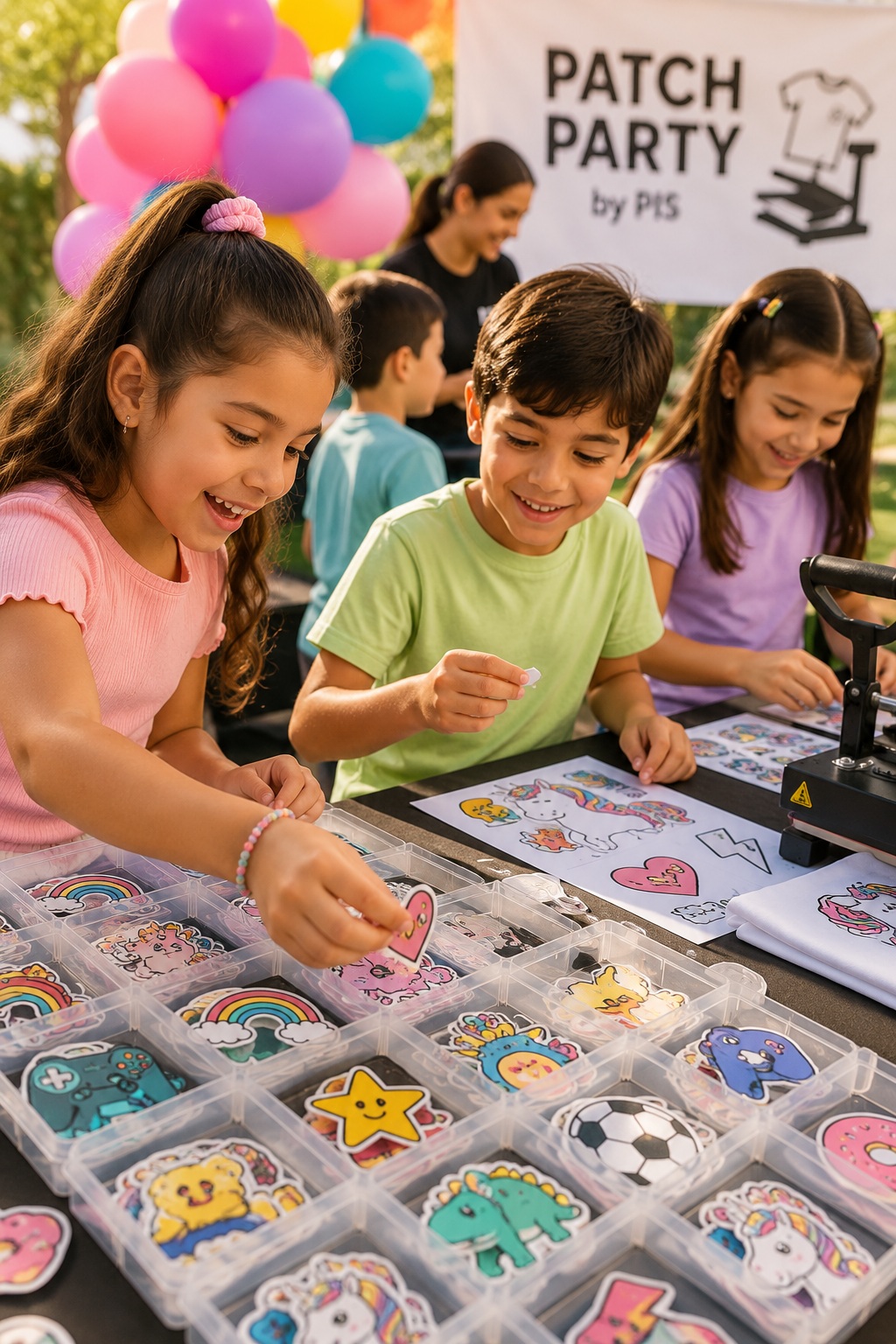 Niños creando productos personalizados